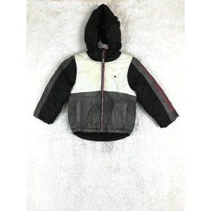Tommy Hilfiger Kids Jacket Coat Gray Insulated Hooded‎ Full Zip  Pockets  4